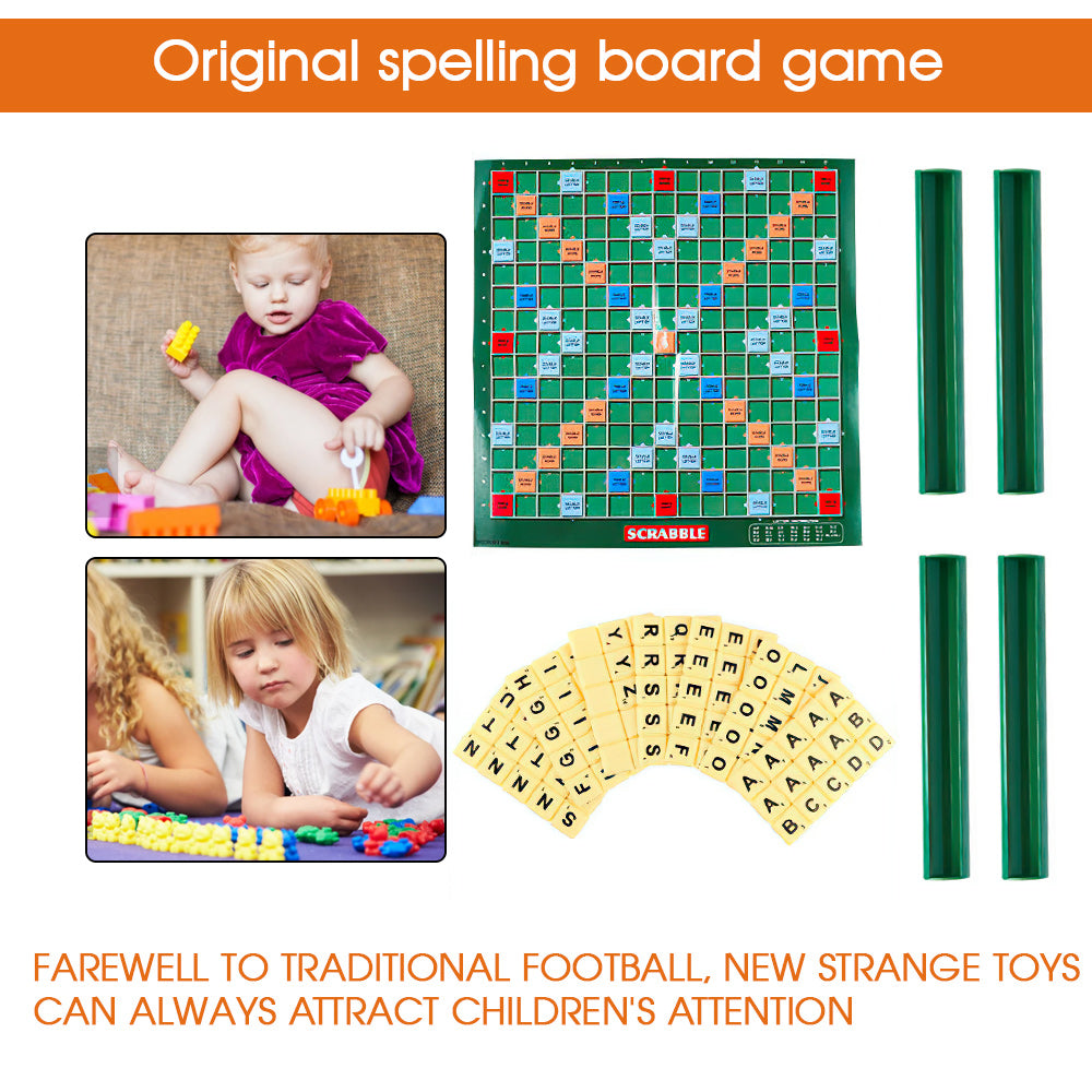 Scrabble Board Game Original Letter Matching For Kids Adults Families Education Spelling Alphabet Language Toys