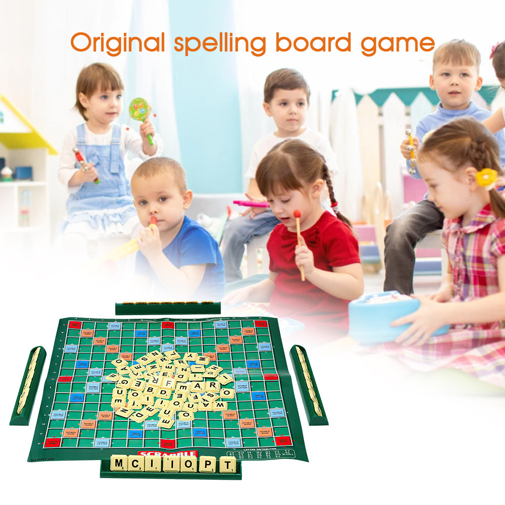 Scrabble Board Game Original Letter Matching For Kids Adults Families Education Spelling Alphabet Language Toys