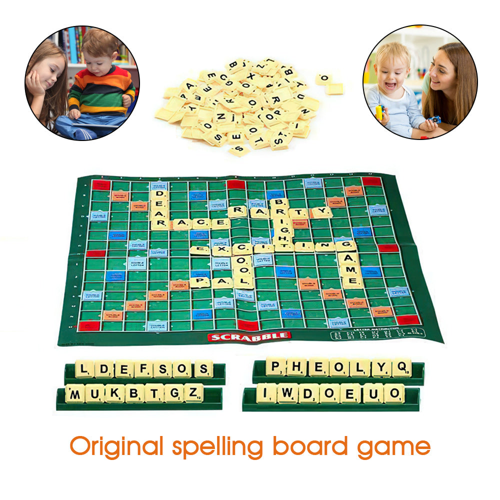 Scrabble Board Game Original Letter Matching For Kids Adults Families Education Spelling Alphabet Language Toys