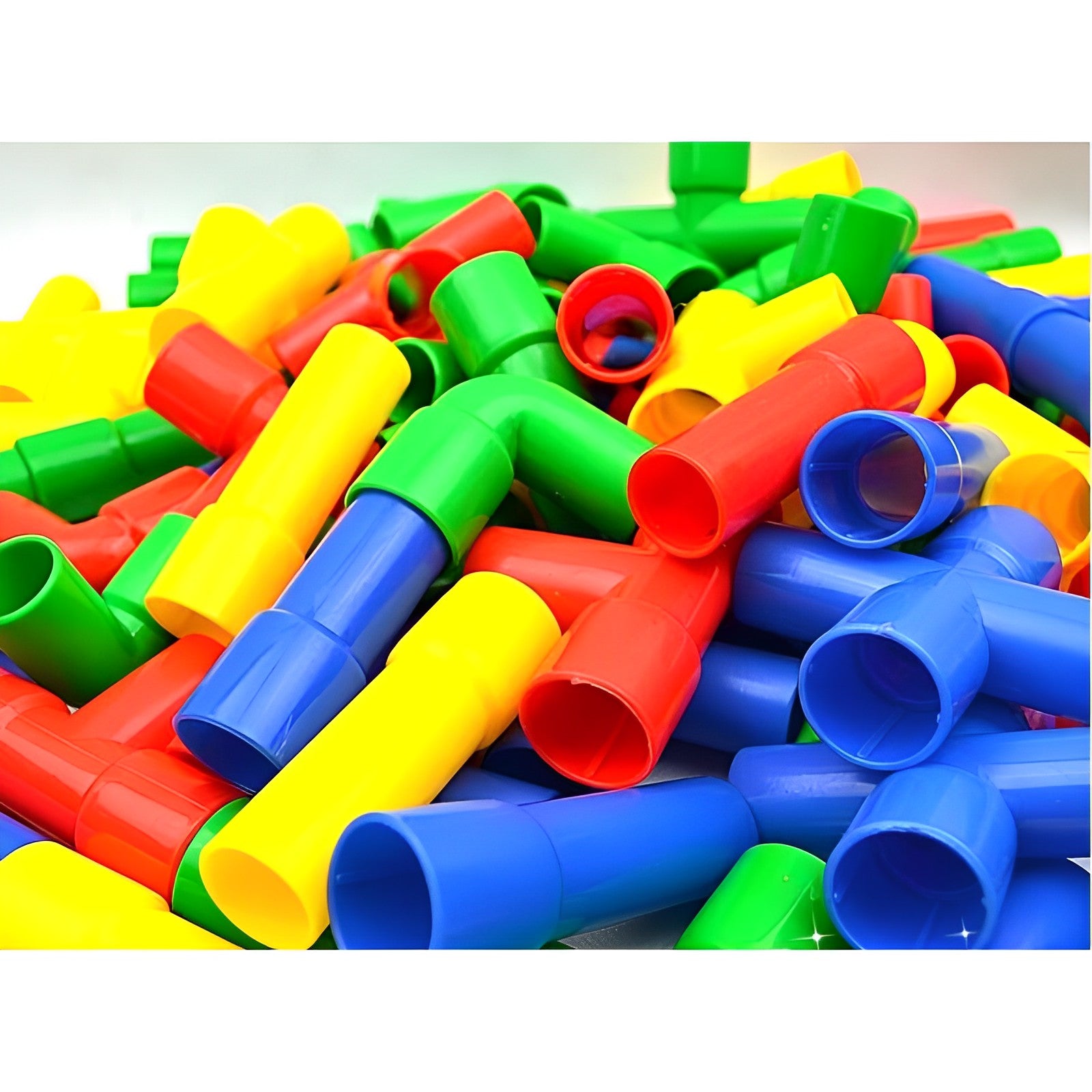 42PCS Colorful Plug-In Creative Building Pipe Blocks For Kids