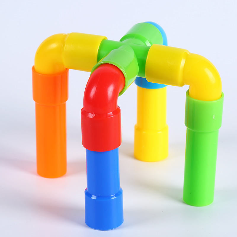 42PCS Colorful Plug-In Creative Building Pipe Blocks For Kids