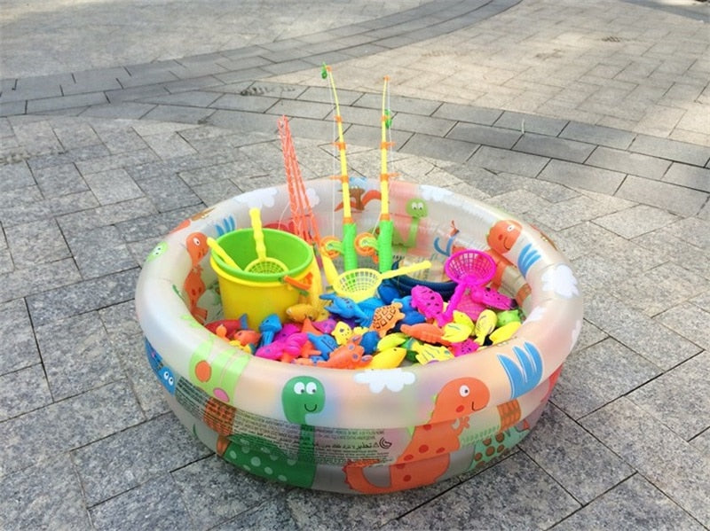 Portable 3 Rings Baby Swimming Pool Outdoor Inflatable Bathtub Cartoon Patterns