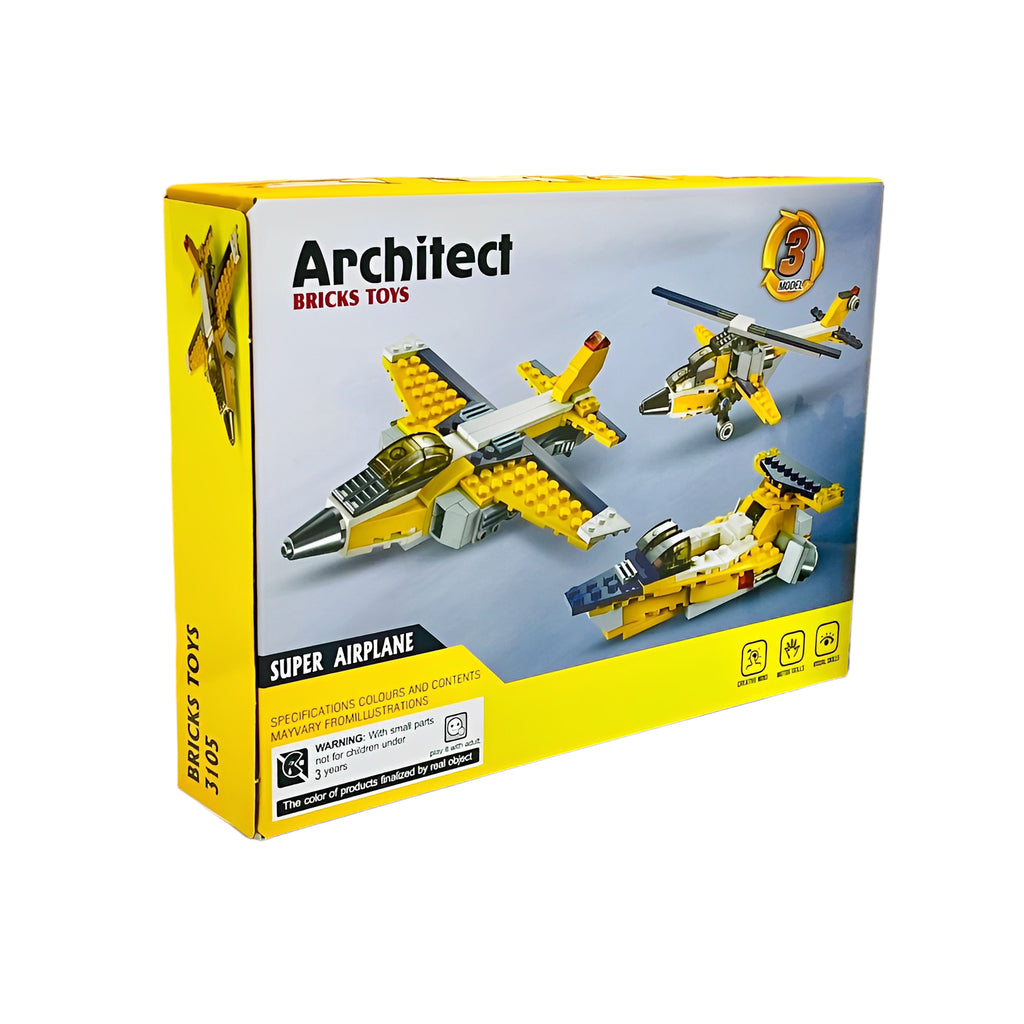 130Pcs Super Creative 3 In 1 Architect Super Airplane Blocks Toy Set