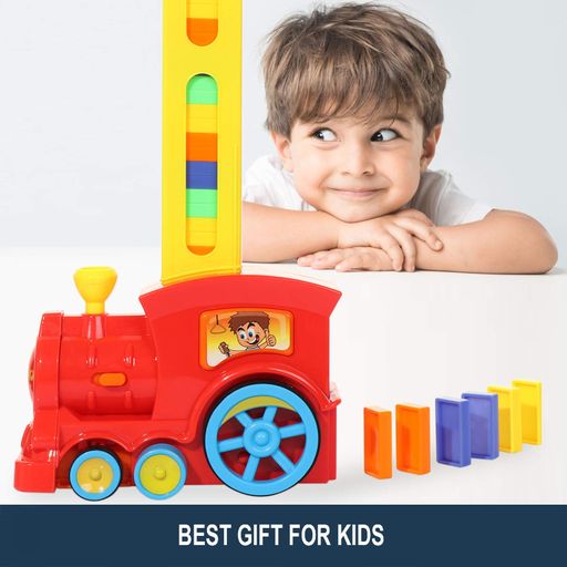 Domino Train Set Bricks Building Stacking Toy for Kids