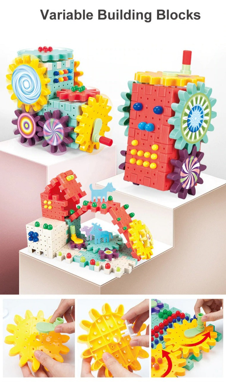 Children Early Education DIY Variety Gear Assembled Building Blocks