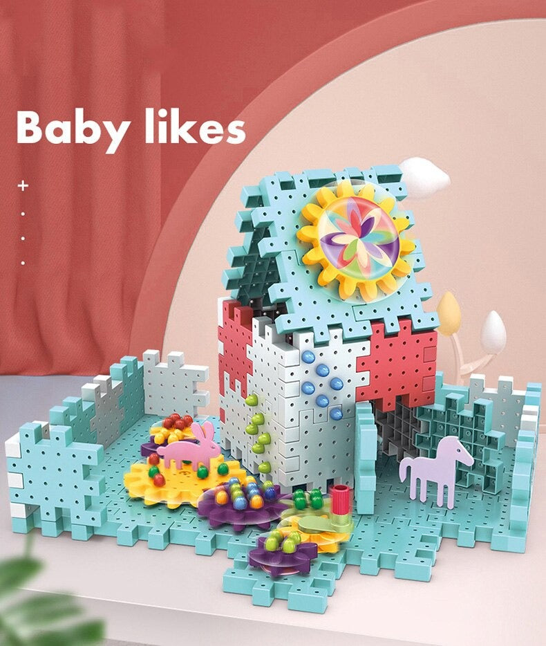 Children Early Education DIY Variety Gear Assembled Building Blocks