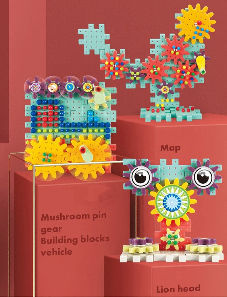 Children Early Education DIY Variety Gear Assembled Building Blocks