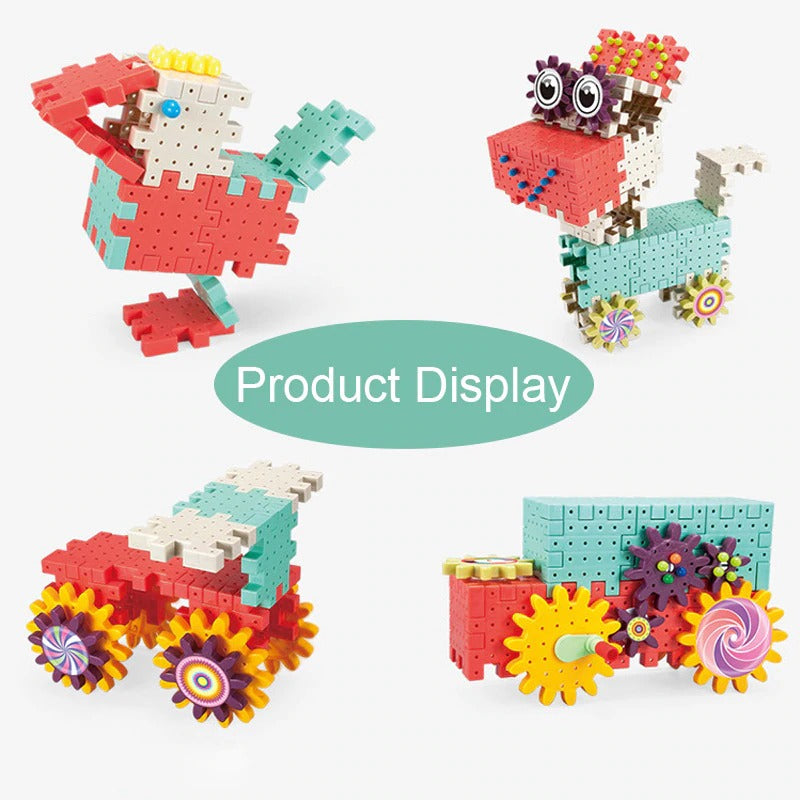 Children Early Education DIY Variety Gear Assembled Building Blocks