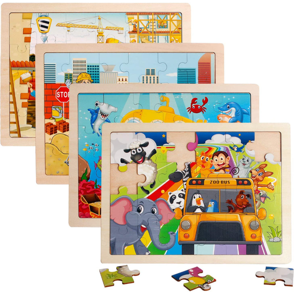 24 PCS Wooden Educational Puzzle Toy For Early Learning