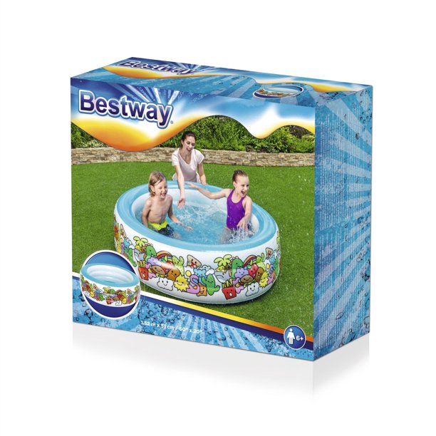 Bestway 51121 Inflatable Swimming Pool Round Animals And Dinosaur
