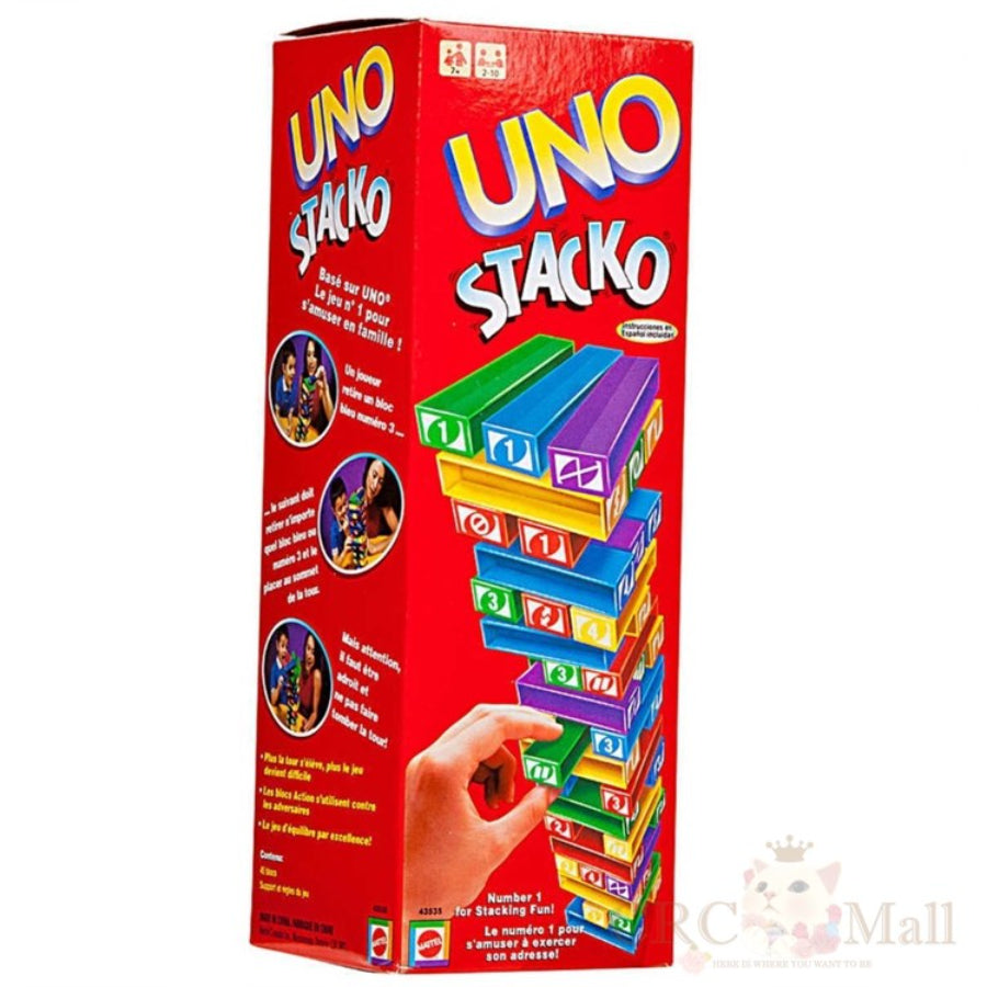 UNO Stacko Game For Kids And Family With 45 Color Stacking Blocks