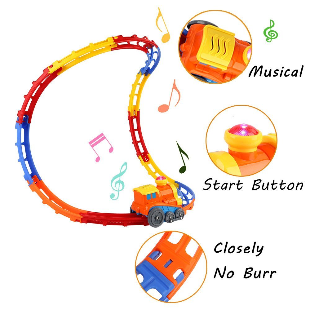 Tumble Track Train Play Set With Lights And Sound Roller Coaster