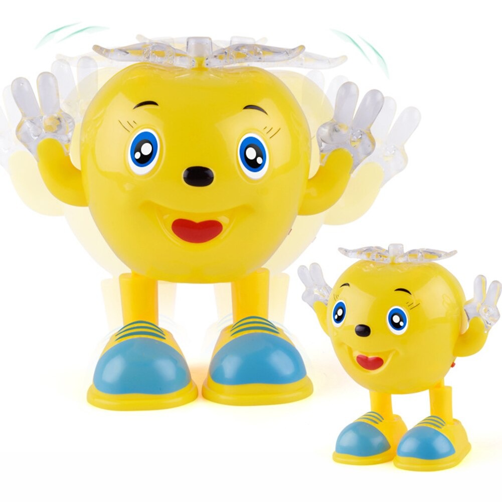 Electric Dancing Apple Battery Operated Baby Vocal Toys With Lighting Swing Toy