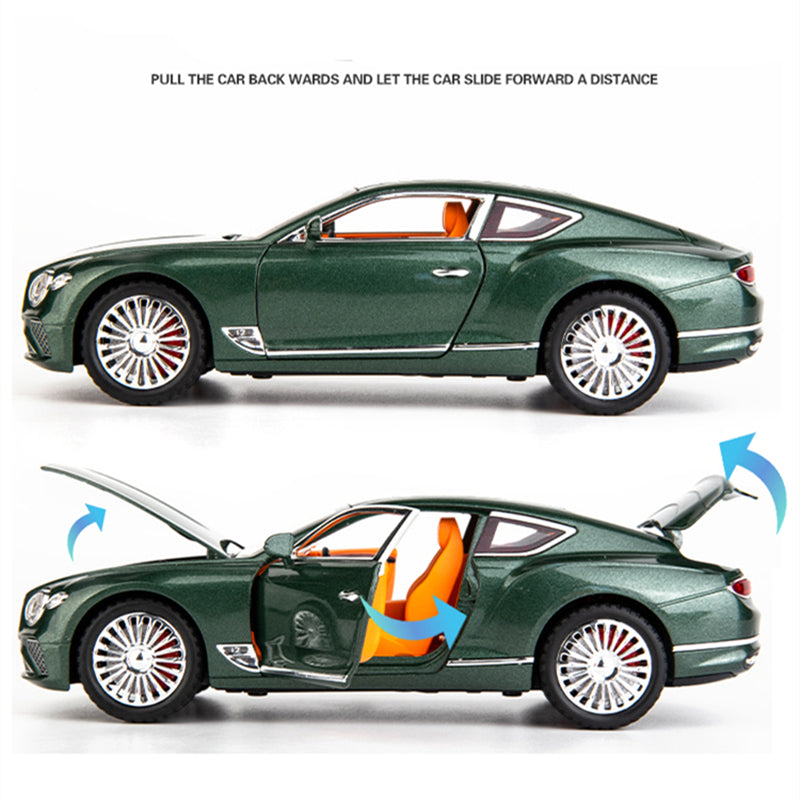 Continental GT Car Alloy Luxy Model Diecasts Metal High Simulation Sound and Light Car