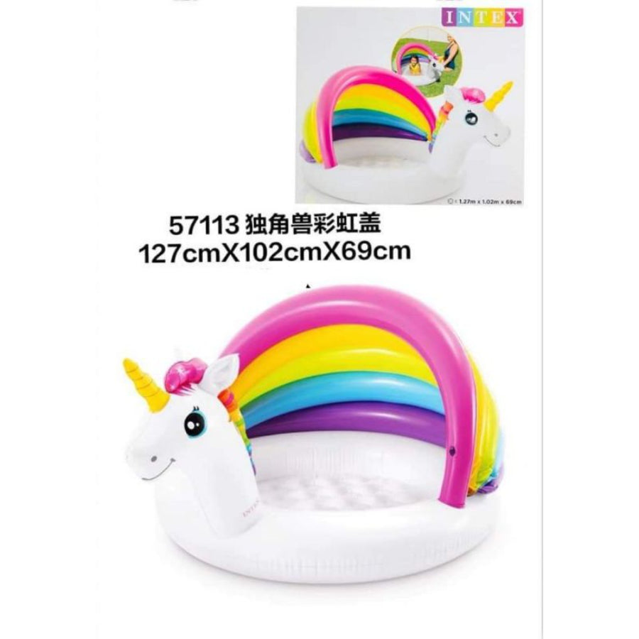 Intex 57113 Unicorn Baby Pool Kids Birthday Inflatable Outdoor Fun Sports Pool