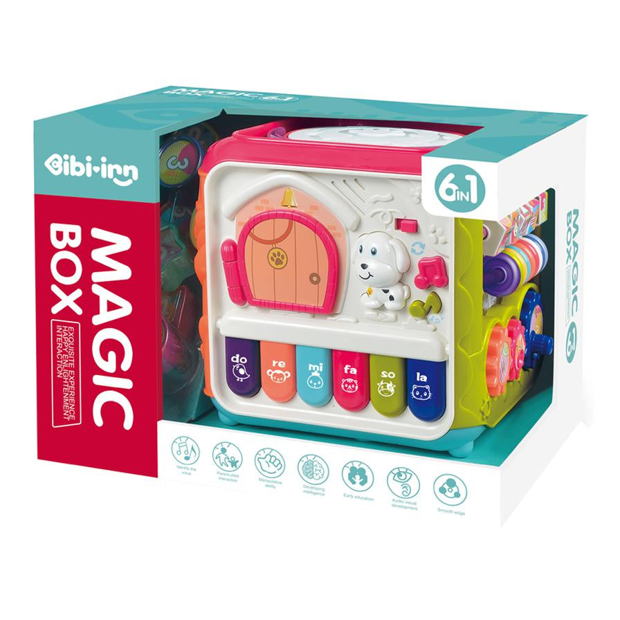 6 In 1 Educational Magic Box Hexahedral Drum Baby Toy