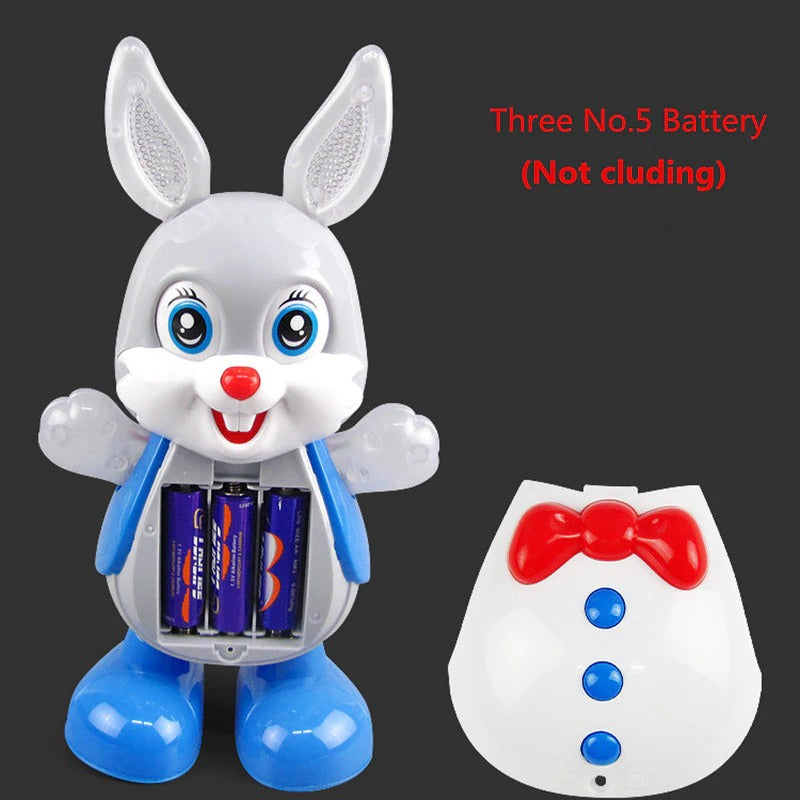 Electric Dancing Doll Music Lighting Rabbit Shiny Educational Electronic Walking Robot Toy