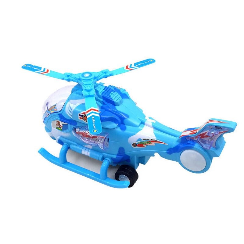 Electric Fighter Aircraft Children Music Flashing Wing Rotation Helicopter Toy For Kids