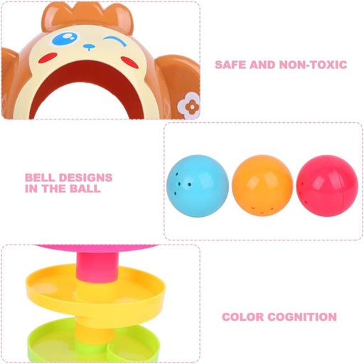 Baby Roll Ball Stacking Tower Ramp Puzzle for Kids