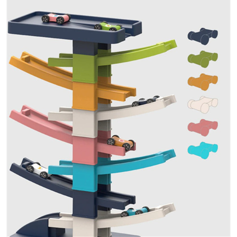 Gliding Ramp Racing Model Car Toy Set For Kids