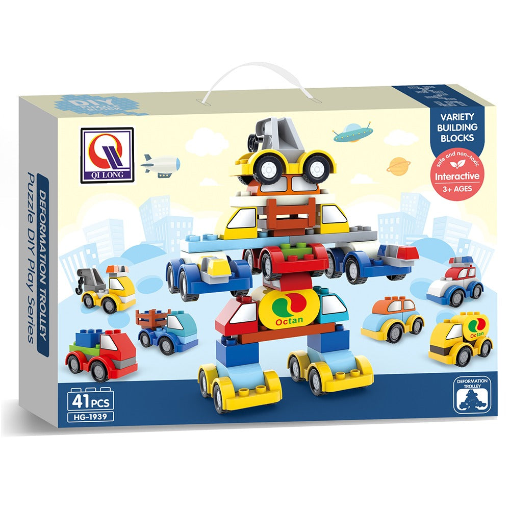 41Pcs Kid DIY Colorful Building Blocks Funny Toy Play Set