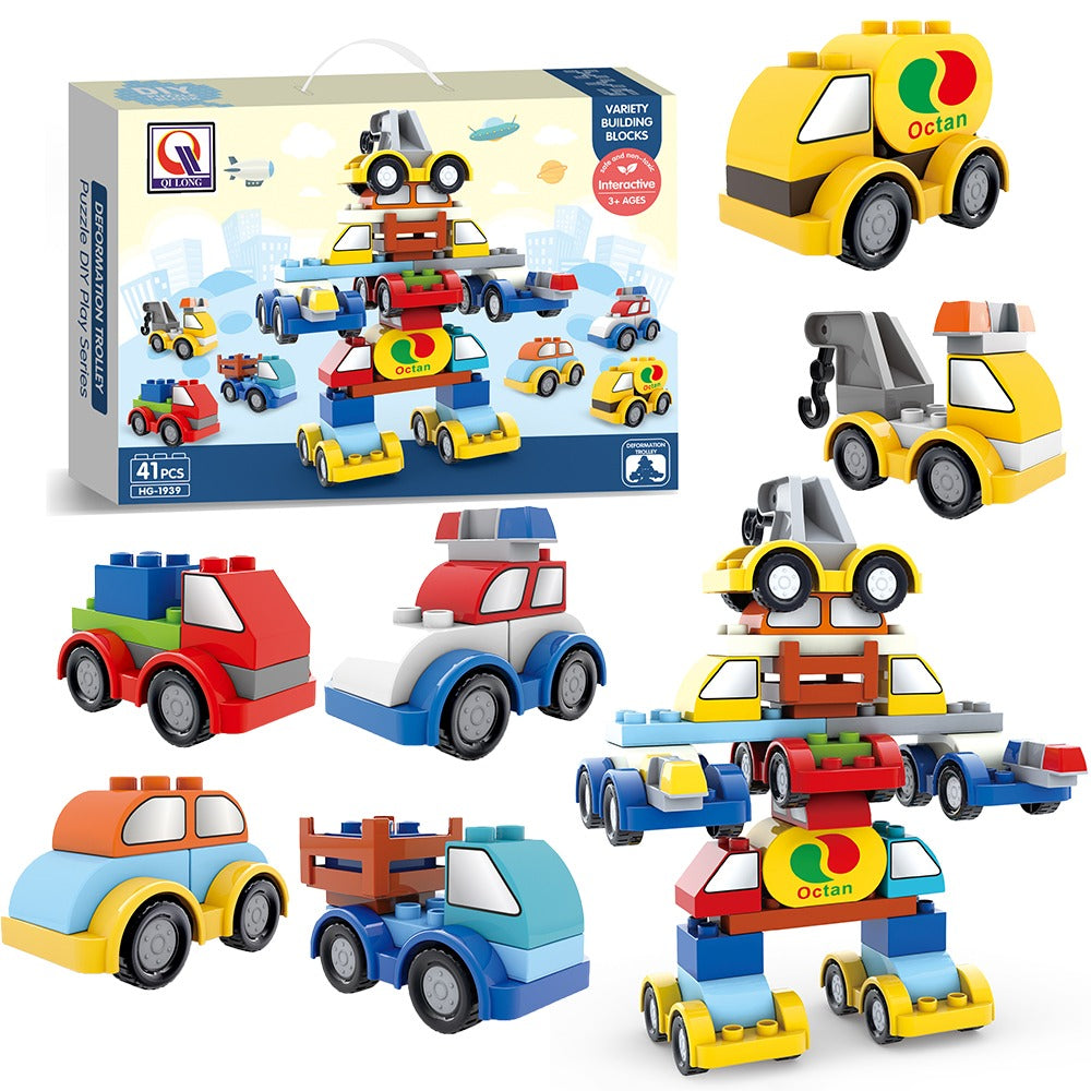 41Pcs Kid DIY Colorful Building Blocks Funny Toy Play Set