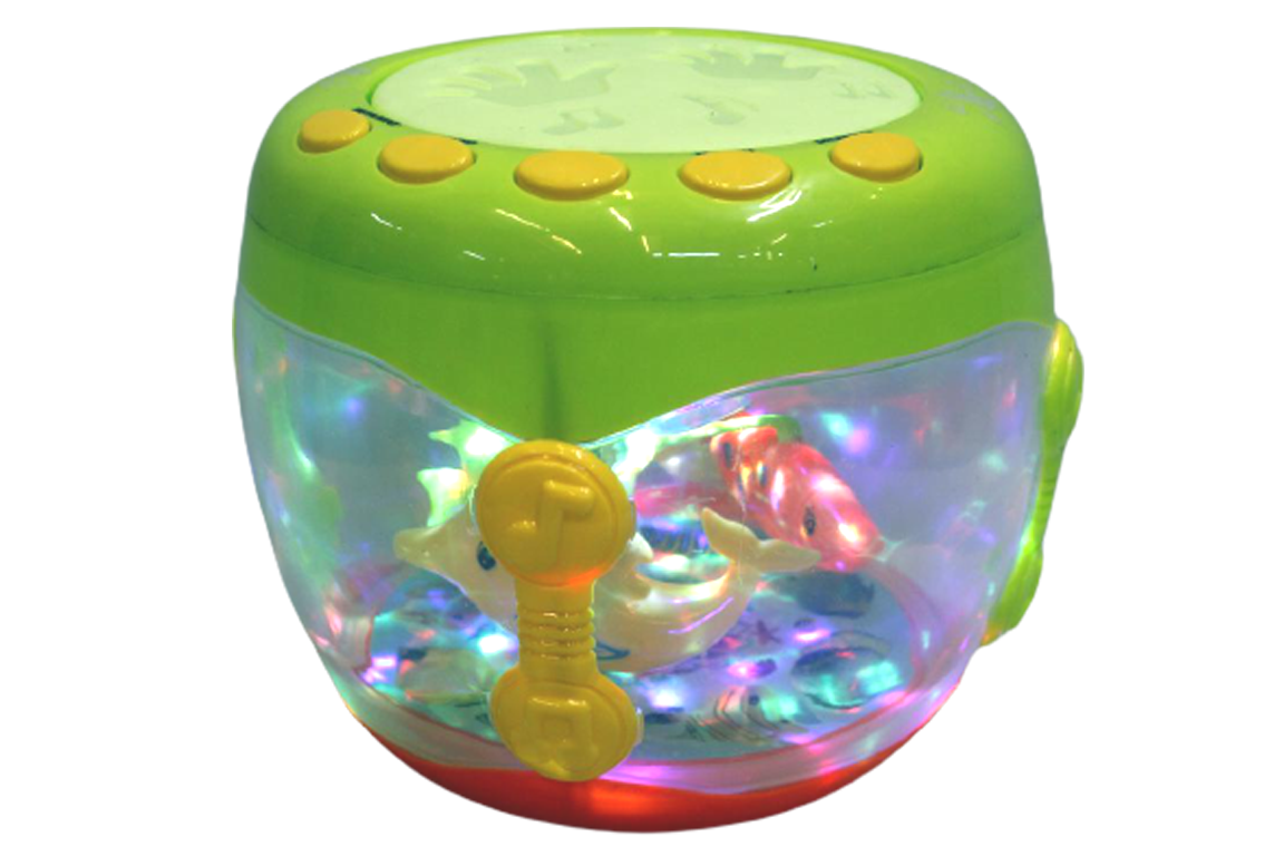 Musical Toy Drum Flash Drum For Kids Battery Operated
