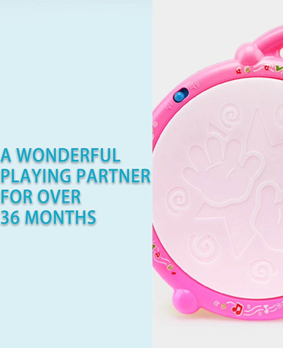 Mini Flash Drum Music Instrument Rattle For Kid Education Toy