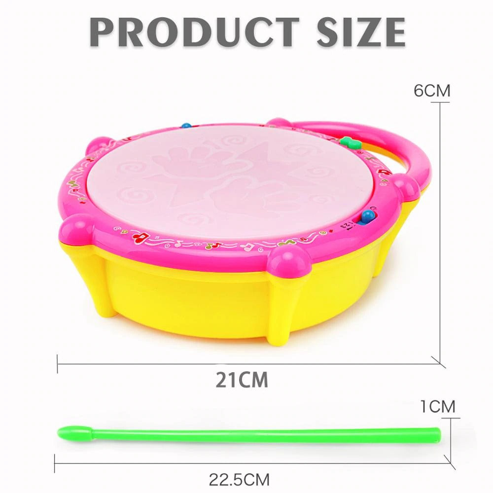 Mini Flash Drum Music Instrument Rattle For Kid Education Toy