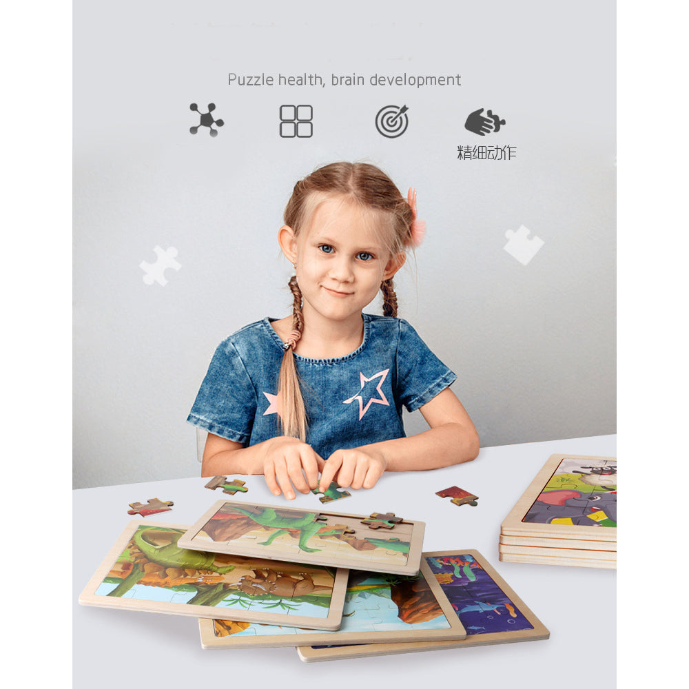 24 PCS Wooden Educational Puzzle Toy For Early Learning