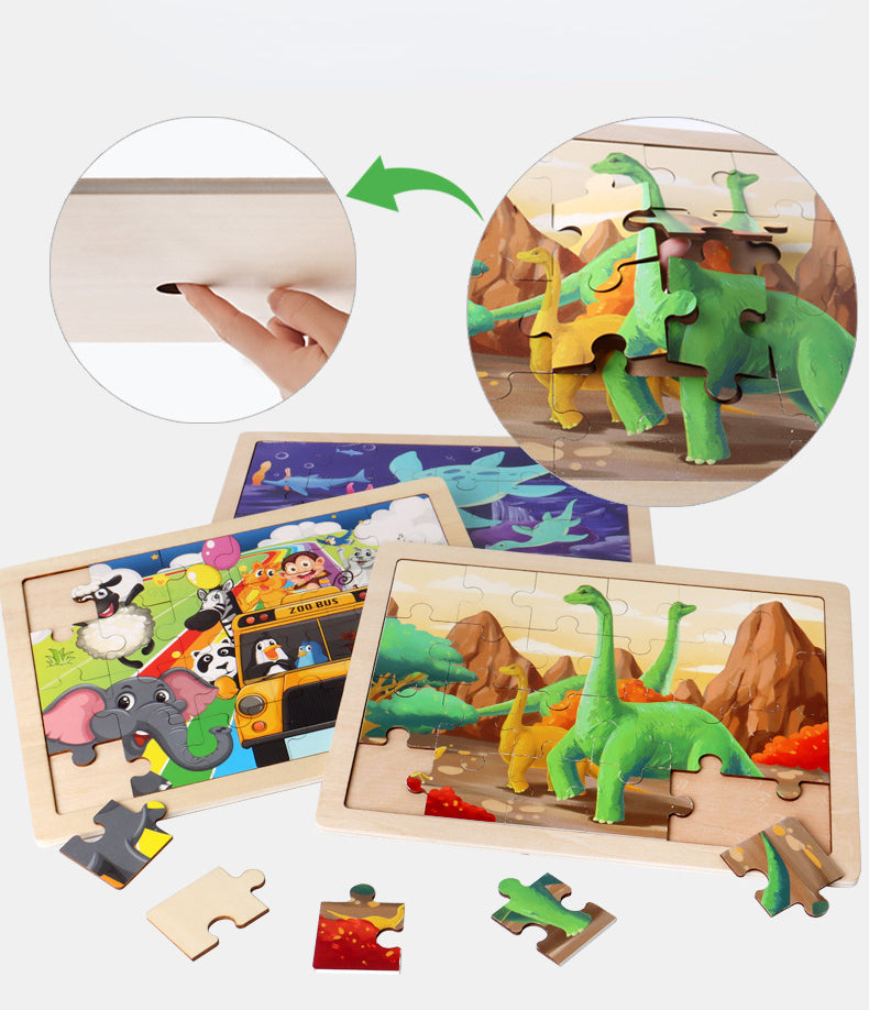 24 PCS Wooden Educational Puzzle Toy For Early Learning