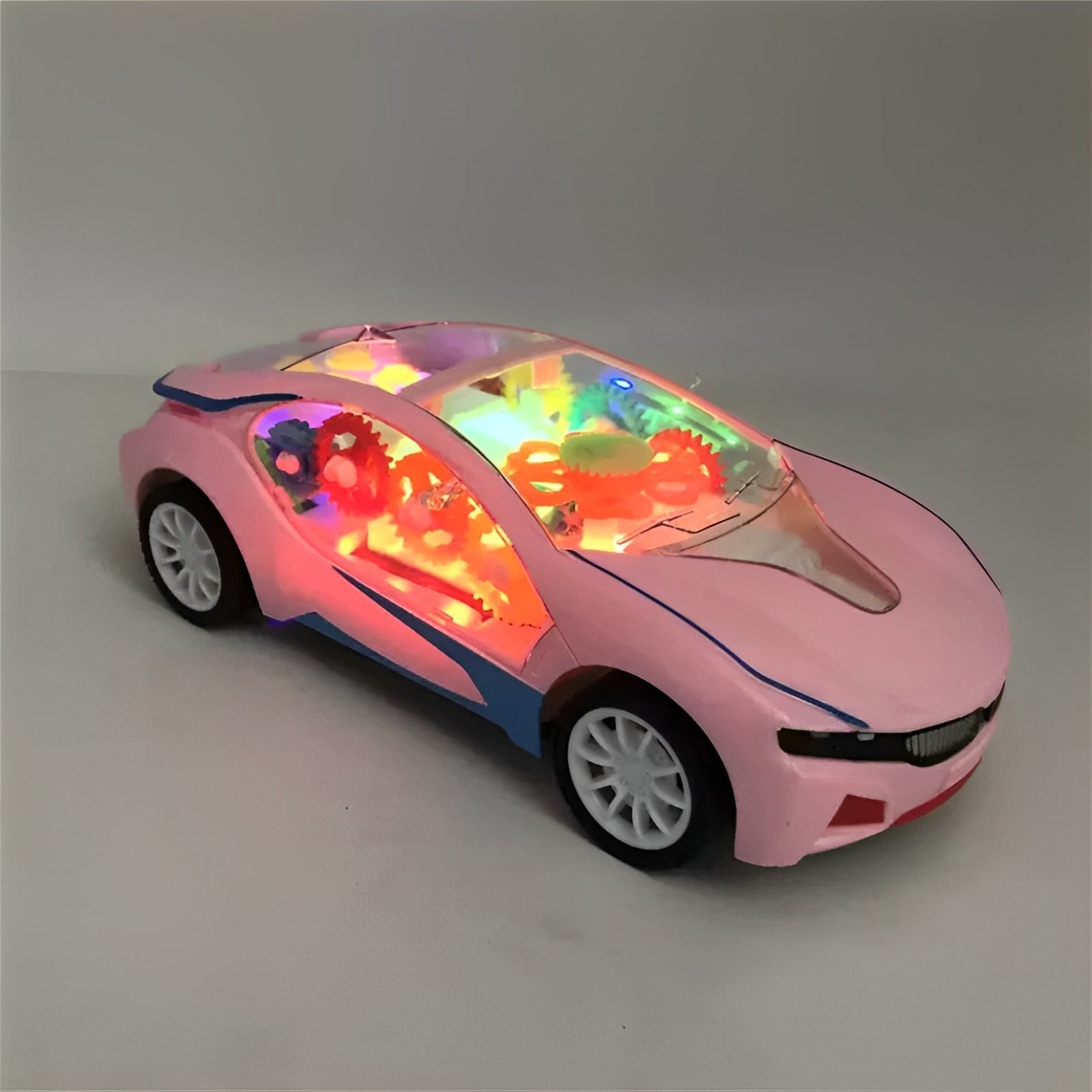 Futuristic Designed Remote-Controlled Toy Car With LED Light Gear Rotation