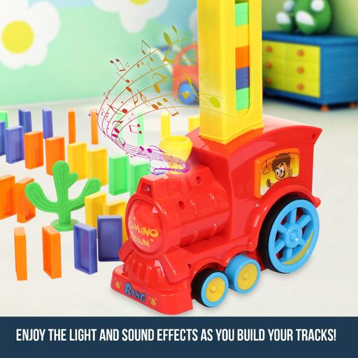 Domino Train Set Bricks Building Stacking Toy for Kids